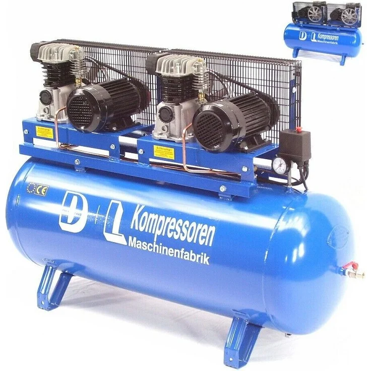 Druckluft Kompressor Duo 1200L 2x600/11/270D 8PS 400V Werkstattkompressor Tandem – Bild 1
