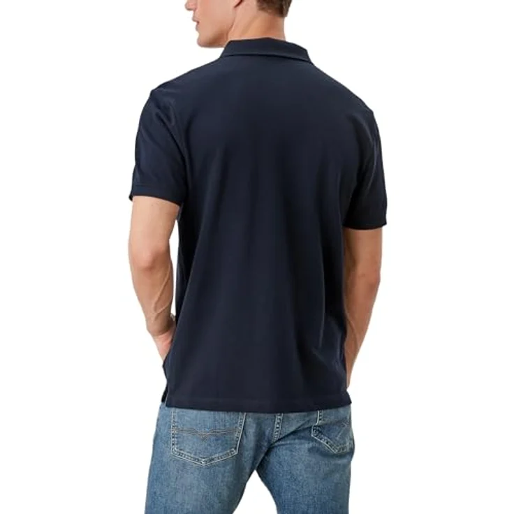 s.Oliver Poloshirt mit Logostickerei, Jersey Baumwolle, hüftlang, basic geschnitten – Bild 3