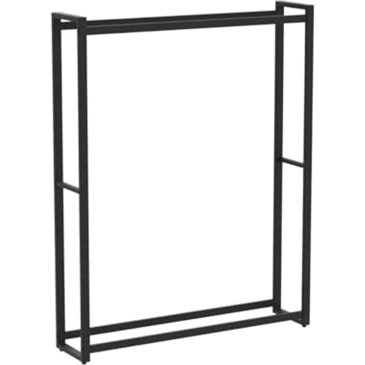 Montixx Kaminholzregal, Brennholzständer aus schwarzem Metall, abstellbar, H150xB45xT25cm, Tragfähigkeit 50 kg – Bild 4