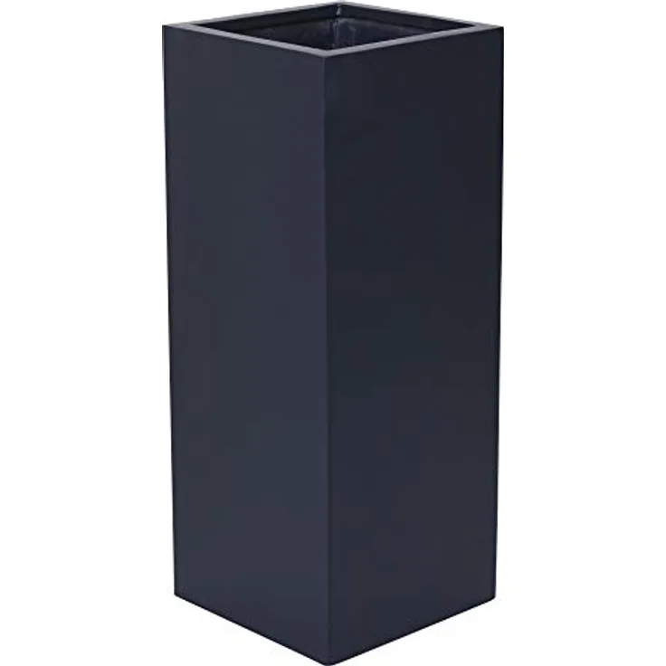 VIVANNO Pflanzkübel Blumenkübel Übertopf Säule Fiberglas Anthrazit Block 60x30x30