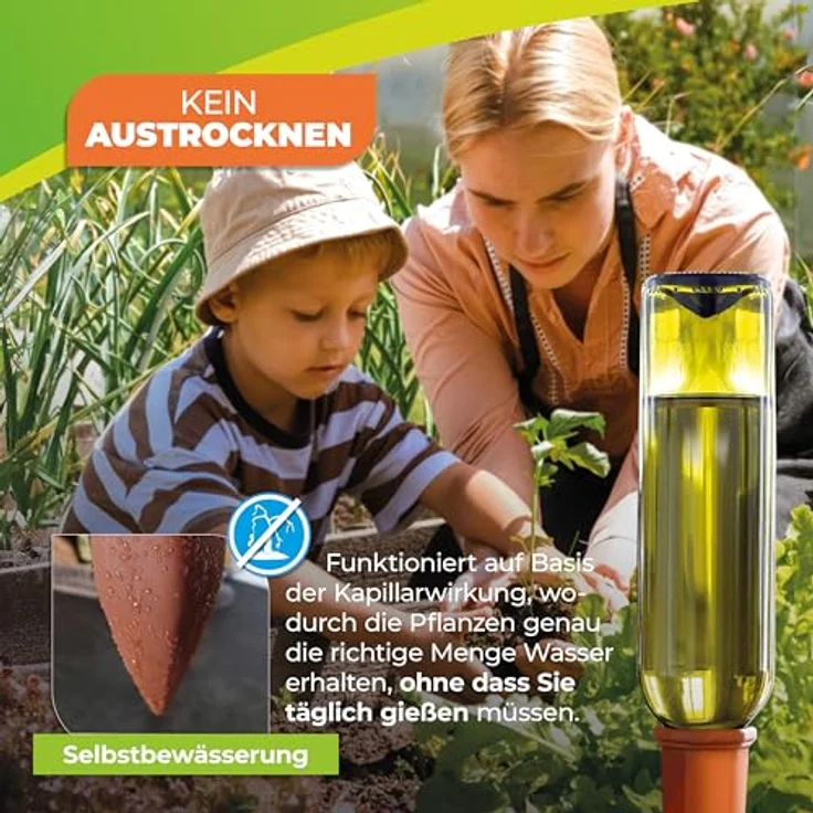 Bio Green Pflanzen Bewässerung Wine Tonkegel, terracotta-grün - für Wein Flaschen Bewässerungszubehör – Bild 7