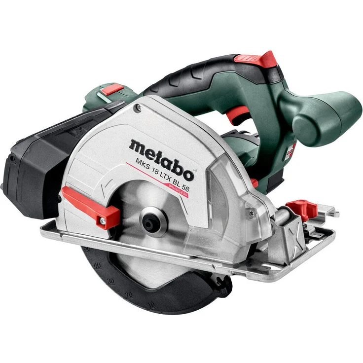 Metabo Akku-Handkreissäge MKS 18 LTX BL 58, Metall Ohne Akku in metaBOX 340, Kraftvoller Brushless-Motor, Spänefangbox, für Metalle geeignet – Bild 1