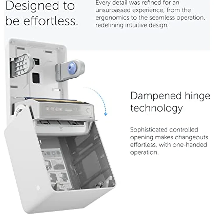 Kimberly-Clark Professional ICON-Rollenhandtuchspender (53940), automatischer, berührungsfreier Spender mit weißem Gehäuse und Mosaikdesign, geräuscharm – Bild 4