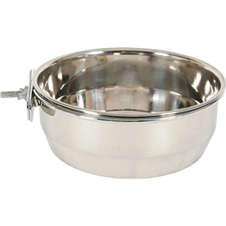 Zolux Edelstahlnapf für Hunde, zum Befestigen, Durchmesser 18 cm, 1,34 l