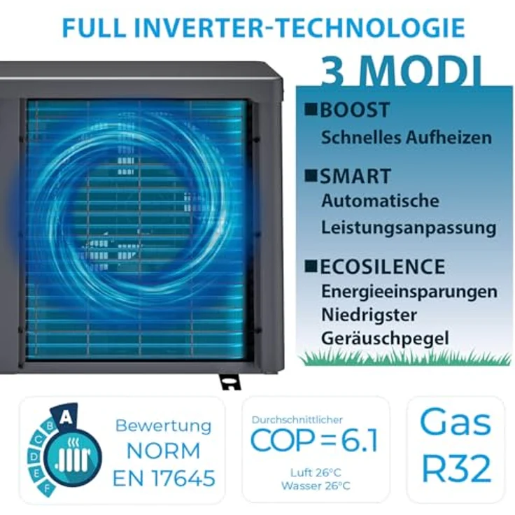 Gre HPGIC60, Full-Inverter-Wärmepumpe für Schwimmbäder, effizientes Heizsystem mit Konnektivität für 60m³ – Bild 7