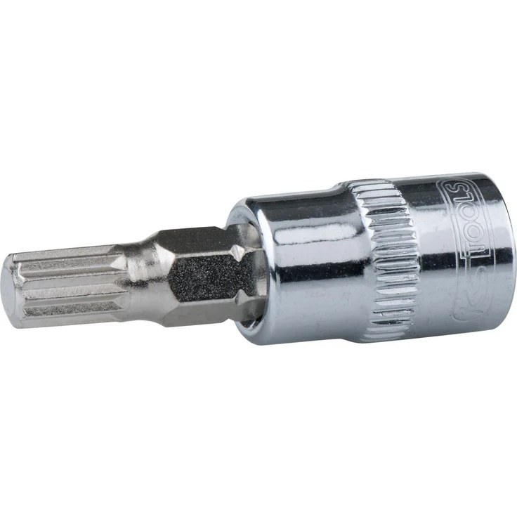 KS Tools Bohrer- und Bitset 1/4" CHROMEplus, Vielzahnantrieb XZN® mit vernickeltem Biteinsatz, hochglanz verchromt – Bild 1