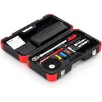 Gedore Red Werkzeugkoffer R68903011, 11-teiliges Rad-Montageset mit 2K-Teleskopknarre, Drehmomentschlüssel (40-200 Nm) und flexiblem Zubehör