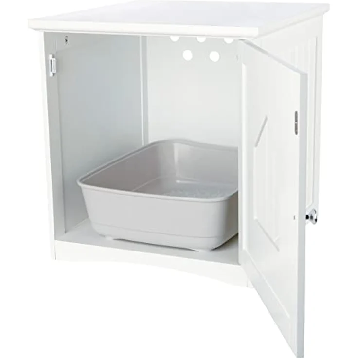 Trixie 40290 Katzenhaus für Katzentoilette, 49 × 51 × 51 cm, weiß – Bild 4
