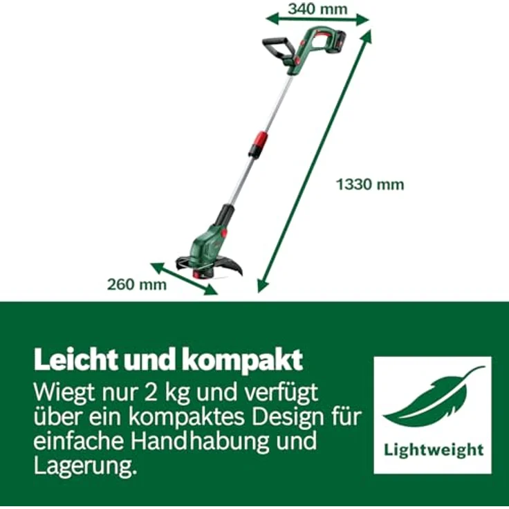 BOSCH Akku-Rasentrimmer UniversalGrassCut 18V-26-500 Solo, 18Volt - Ergonomischer Griff, Teleskop-Höhenverstellung, POWER FOR ALL Alliance – Bild 7