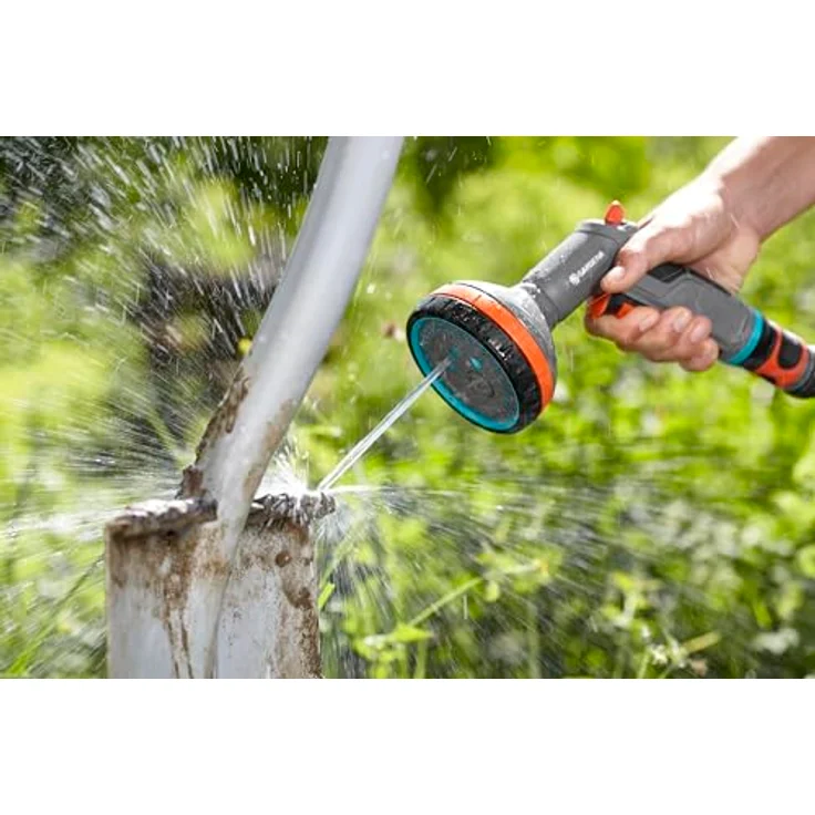 GARDENA Comfort Multibrause: Gartenbrause zum Bewässern und Reinigen, 5 Sprühformen, Dauerarretierung, stufenlose Regulierung, Frostschutz (18315-20) – Bild 6