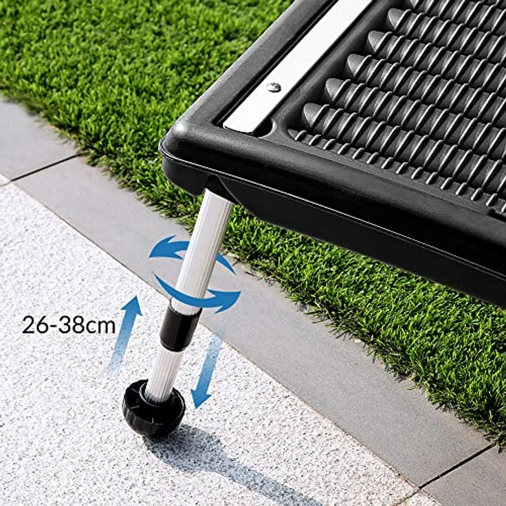 Monzana Sonnenkollektor 110x69x14cm 10000 L-h Höhenverstellbar 32-38mm Anschluss HDPE UV-Beständig Erweiterbar Poolheizung Solar Heizung Warmwasser Schwimmbecken – Bild 6
