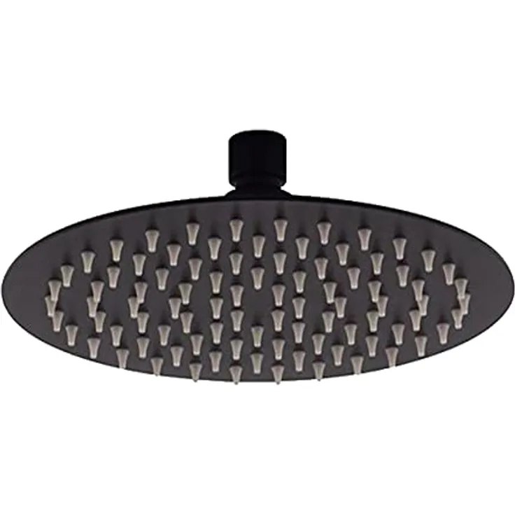 walexo Dusche Duscharmaturen Wandhalterung Deckenhalterung Rund in Schwarz/Matt (Regendusche 40cm Ø)