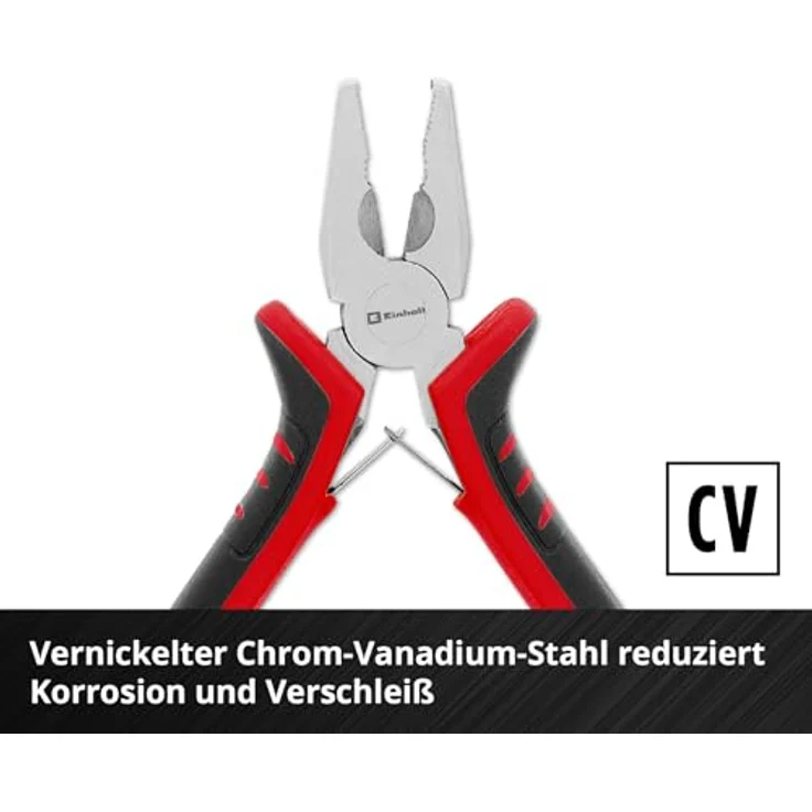 Einhell Kombizange Set, 8-tlg. Präzisionszangen aus Chrom-Vanadium-Stahl für Feinmechanik und Elektronik, ergonomische Griffe, E-Case-System – Bild 8