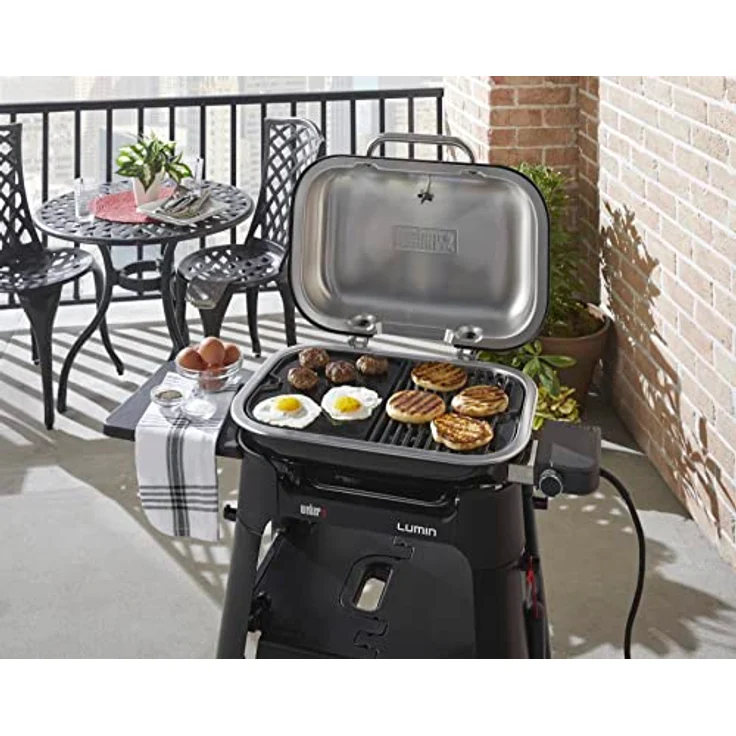 Weber Grillplatte für Lumin Compact, porzellanemaillierte Gusseisenplatte für gleichmäßige Wärmeverteilung, leicht zu reinigen – Bild 2