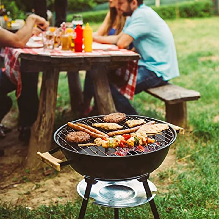 Relaxdays Kohlekorb 2er Set, Hitzebeständiger Stahl, 7 x 33 x 11,5 cm, Silber, für direktes und indirektes Grillen – Bild 3
