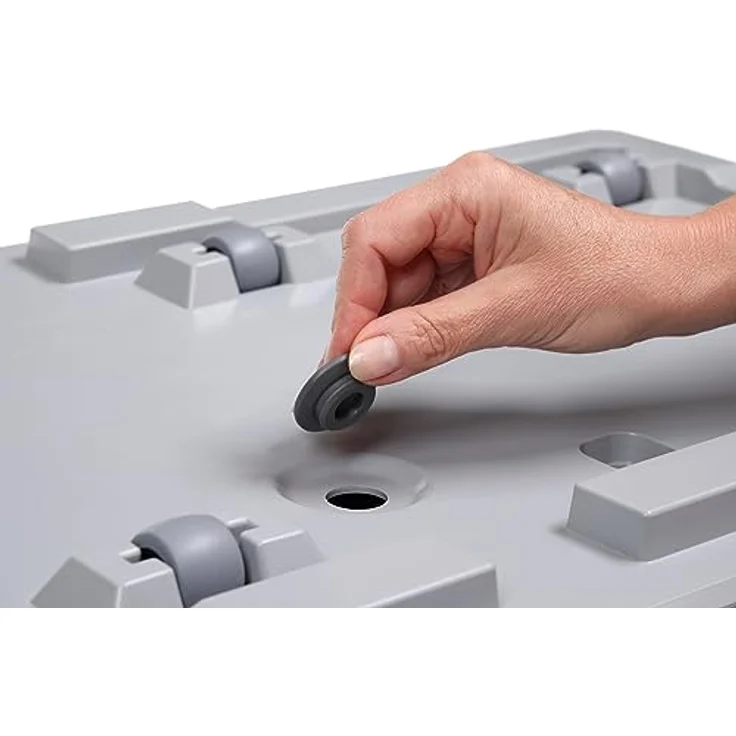 Kreher XL Pflanzkasten Karo Beton Optik 72 Liter (rechteckig) Grau - Robust & Umweltfreundlich, mit integriertem Bewässerungssystem – Bild 5