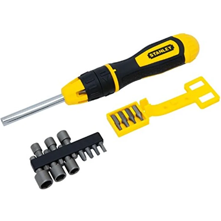 Stanley Multi-Bit Ratschenschraubendreher Set (20 teilig, SL-PH-TX-SQ-Steckschlüssel, mit Bithalter) STHT0-62574 – Bild 5