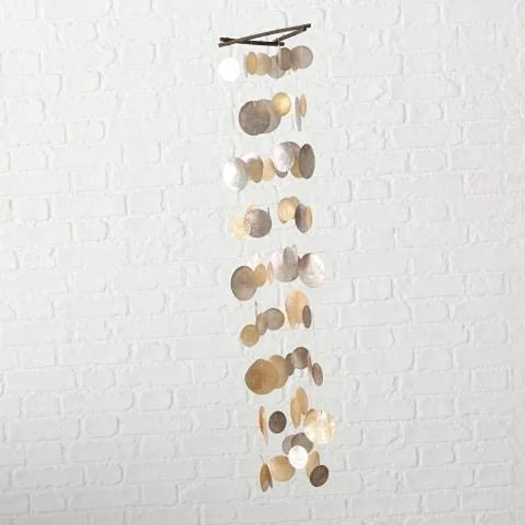 Windspiel Capiz-Muscheln 100 cm lang in Braun – Bild 8