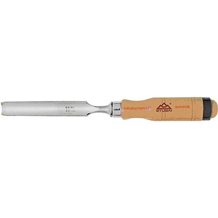 Hohlbeitel mit Holzgriff aus Rotbuche, Stubai Hohleisen 16 mm, Stubai Hohleisen Stemmeisen für präzise Holzbearbeitung, Stechbeitel für Schreiner Tischler