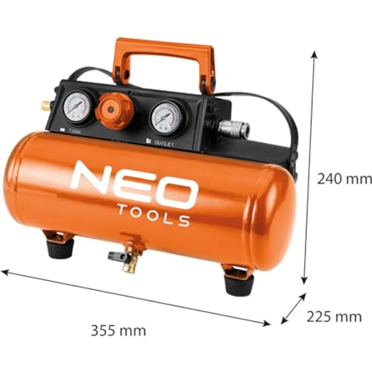 No Name Kompressor 8 bar 3 8 l (0.00 Bar, 3.80 l) – Bild 2