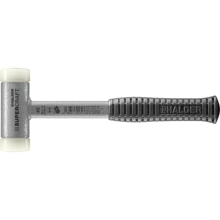 SUPERCRAFT-Schonhämmer, mit bruchsicherem Stahlrohrstiel und ergonomisch geformtem, rutschsicherem Griff | Ø=40 mm | 3377.040 – Bild 2