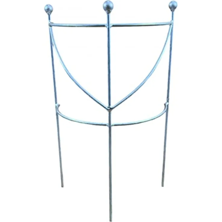 Hirsch Terracotta Staudenhalter halbrund H:50 B:30 T:16cm stabil verzinkt massiv Vollmaterial 6 mm, Pflanzenstütze, Rankhilfe, Rankgitter