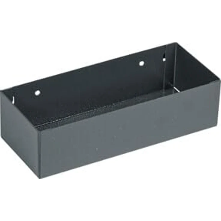 KRAFTWERK Ablagefach H 60 x B 215 x T 90 mm, Erweiterung für Lochwände und Werkstattwagen, perforierte Seitenwände, 0,5 kg – Bild 3