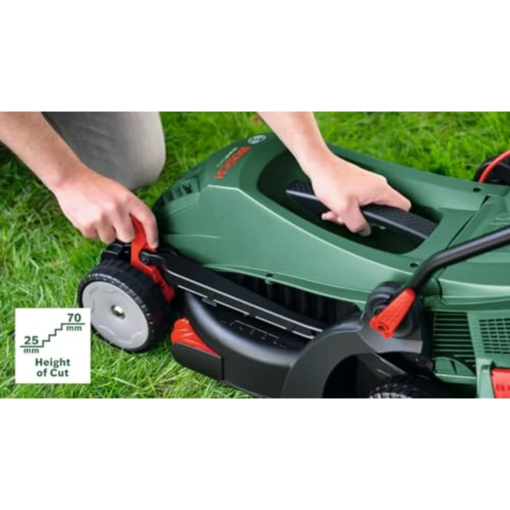 Bosch Home & Garden UniversalRotak 34-405, Netzbetrieb Rasenmäher mit Ergoflex-Griffen, integrierten Rasenkämmen und 40 L Grasfangbox – Bild 5