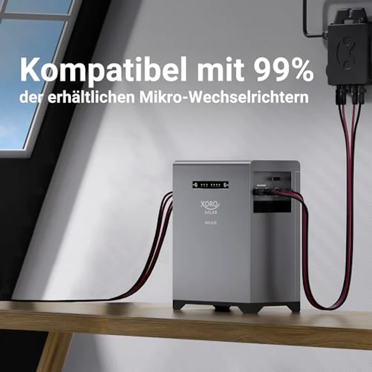 XORO SOLAR SPS 2155 Balkonkraftwerkspeicher mit 2 kWh LiFePO4 Akku, 4 Smart Plugs, Dual MPPT 2x800W Eingang, 800W Ausgang, IP65, Plug & Play, wetterfest für Innen- und Außenbereich – Bild 7