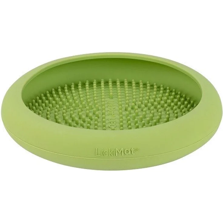 LickiMat Antischlingnapf UFO - Leckmatte für Hunde Slowfeeder ø 19 cm, Naturkautschuk, verschiedene Farben – Bild 1