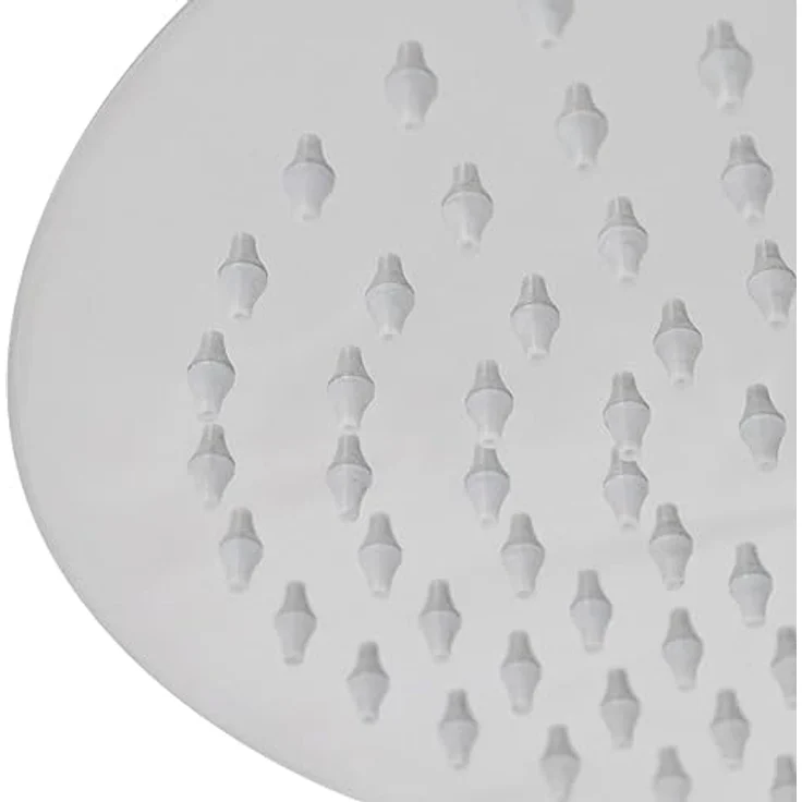 vidaXL Regenduschkopf Regenbrause Edelstahl 20 cm Rund, Anti-Kalk-Düsen, 95 Düsen, Wand- oder Deckenmontage – Bild 6
