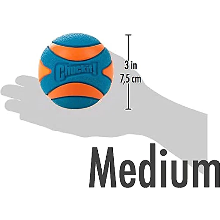 Chuckit Ultra Squeaker Ball Natural Rubber Dog Toy Medium 2.5" Diameter - 3 Pack – Bild 4