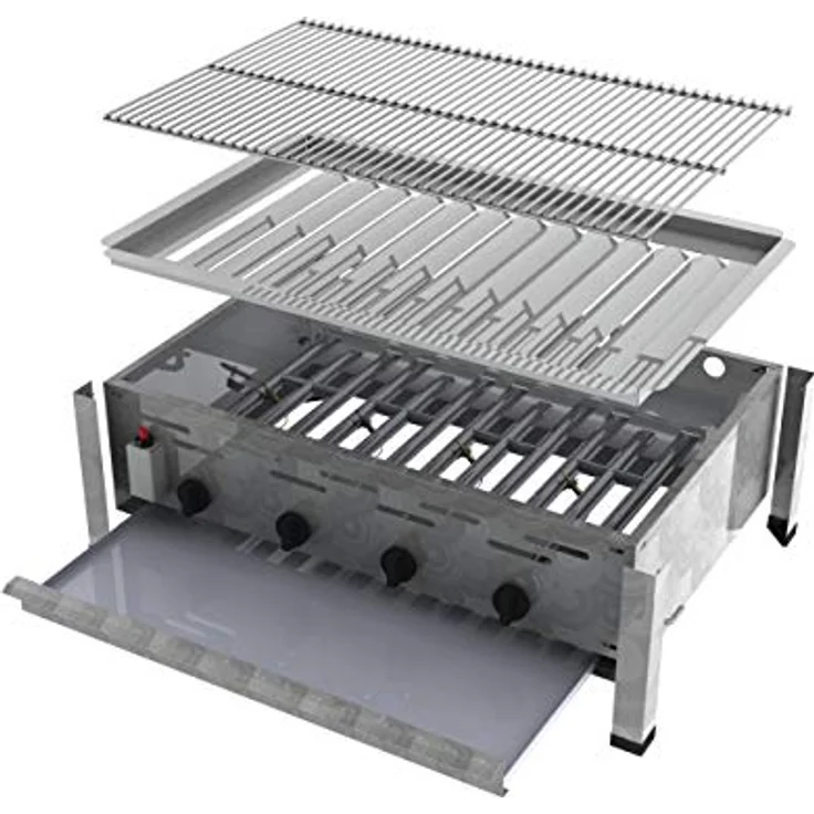 ChattenGlut Gasgrill Gastrobräter 18kW mit Rost, BxTxH: 810x530x270 cm, aus Edelstahl in Hessen Germany gefertigt – Bild 6