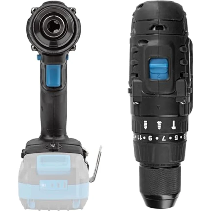 Högert Akku-Schlagbohrmaschine 18V Ht2E221-0Pd, Bohrmaschine mit 50 Nm Drehmoment und Schnellspann-Werkzeugaufnahme – Bild 3
