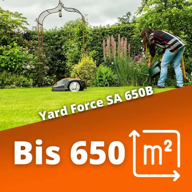 Yard Force Mähroboter SA650B, bis 650 m² Rasenfläche, 18 cm Schnittbreite, 20 - 60 cm Schnitthöhe – Bild 2