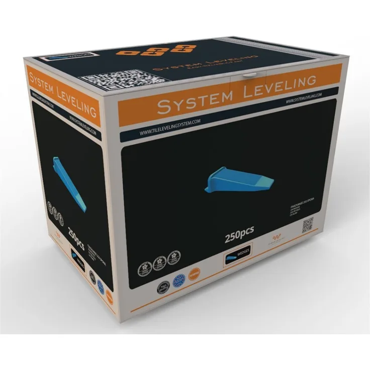 System Leveling Fliesen-Nivellierkeile 250 Stück, blau, wiederverwendbar