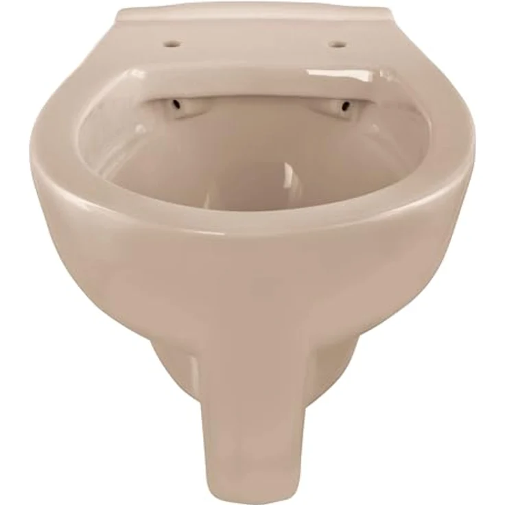 Calmwaters Wand-WC Modern Plus, spülrandlos mit 6 cm Erhöhung, Tiefspüler, waagerecht, Bahamabeige, antibakterieller WC-Sitz – Bild 9