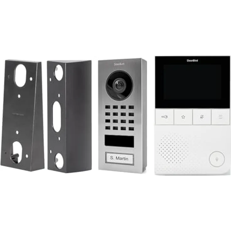 DoorBird D11 Video-Türsprechanlage, LAN/WLAN Komplett-Set aus Edelstahl V2A (gebürstet), HD-Qualität, Smart Home kompatibel