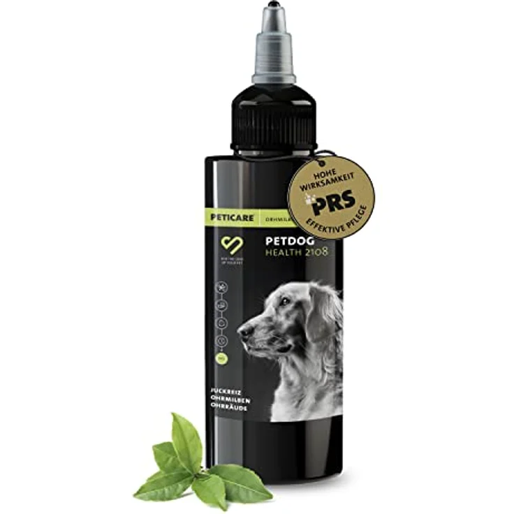 Peticare Anti-Parasiten Mittel für Hunde-Ohren | Gegen Ohrmilben Räude Pilze | lindert Juckreiz & fördert Regenerationsprozess | einzigartiges PRS® System für Lange Wirkung - petDog Health 2108 – Bild 1
