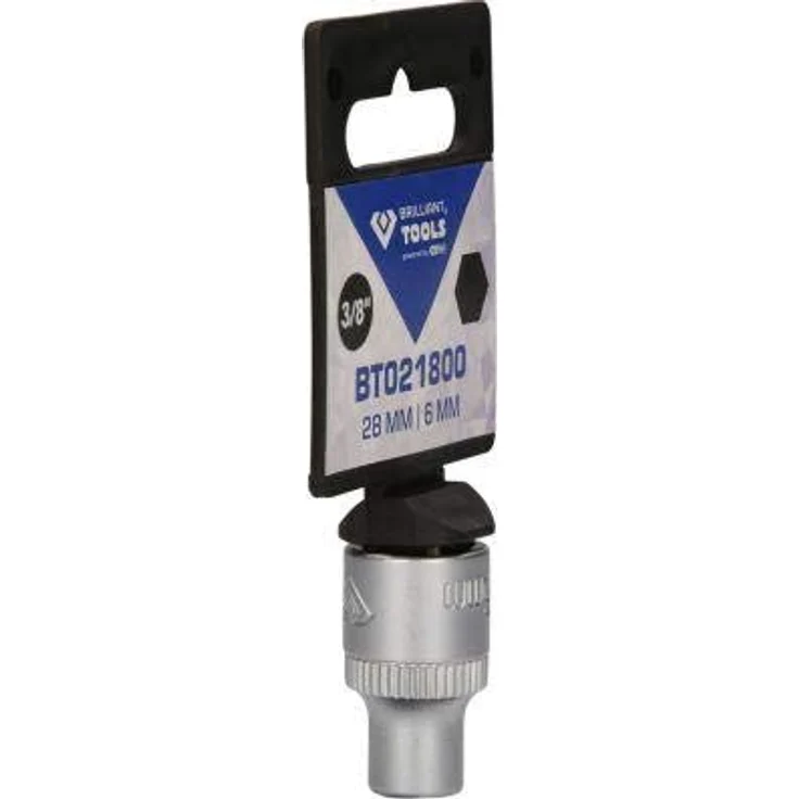 Brilliant Tools Bit- und Steckschlüsselset BT021800, 3/8" Sechskant-Stecknuss 6 mm, matt verchromt, aus Chrom-Vanadium-Stahl – Bild 9