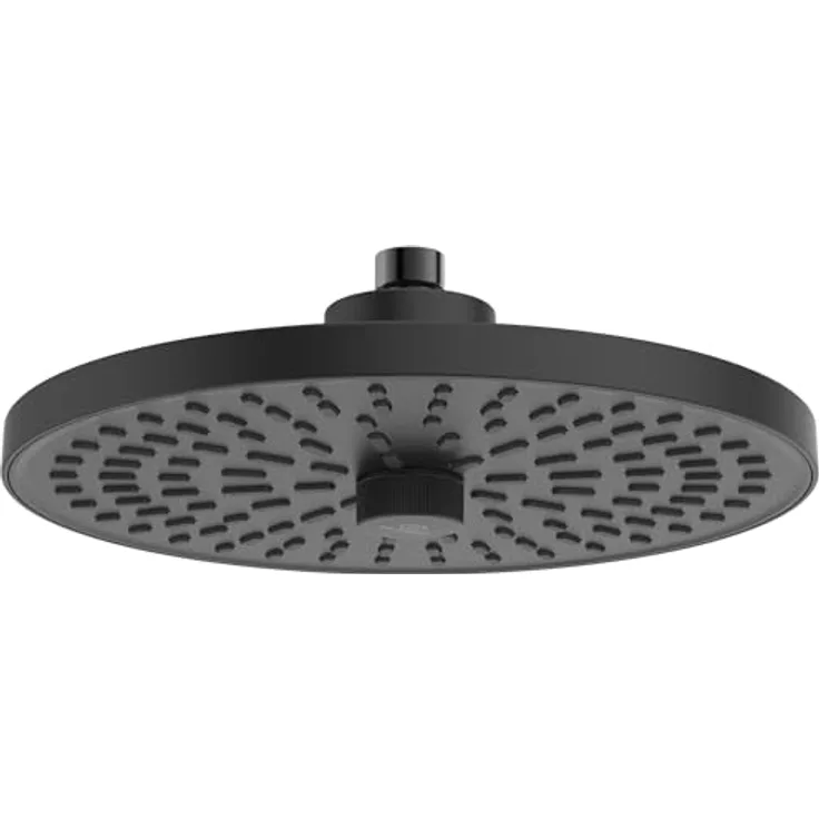 Ideal Standard Kopfbrause Alu+, 2-Funktionen in Schwarz Matt, mit reduzierten Durchfluss von 12 l/min und pflegeleichten Düsen