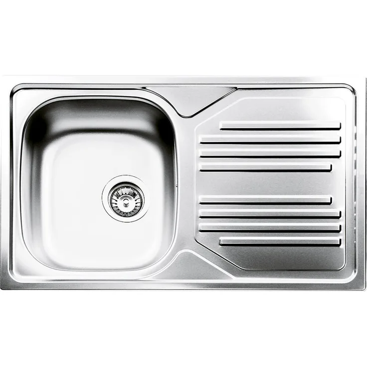 Smeg LYP861D, Bündiges Edelstahl-Küchenspüle mit Abtropffläche, rechteckig, 860 mm x 500 mm