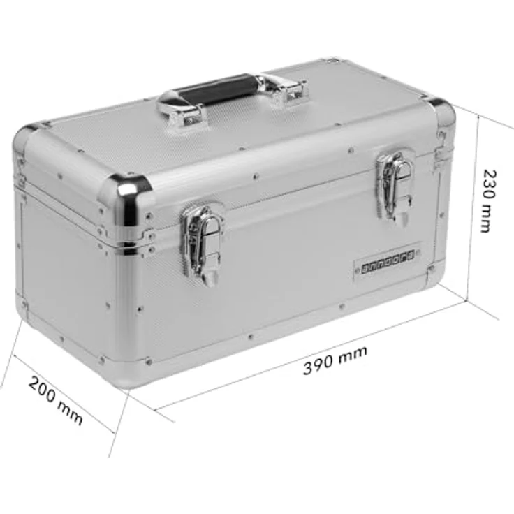 anndora Werkzeugkoffer Transportbox 13 L Werkzeugkasten Werkzeugbox - silber – Bild 3