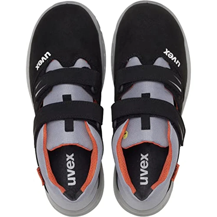 Uvex 2 Trend Halbschuh mit BOA Fit System, Sicherheitsschuhe S1 P SRC, Arbeitsschuhe für Herren, Schwarz/Grau/Orange, Größe 42 – Bild 2