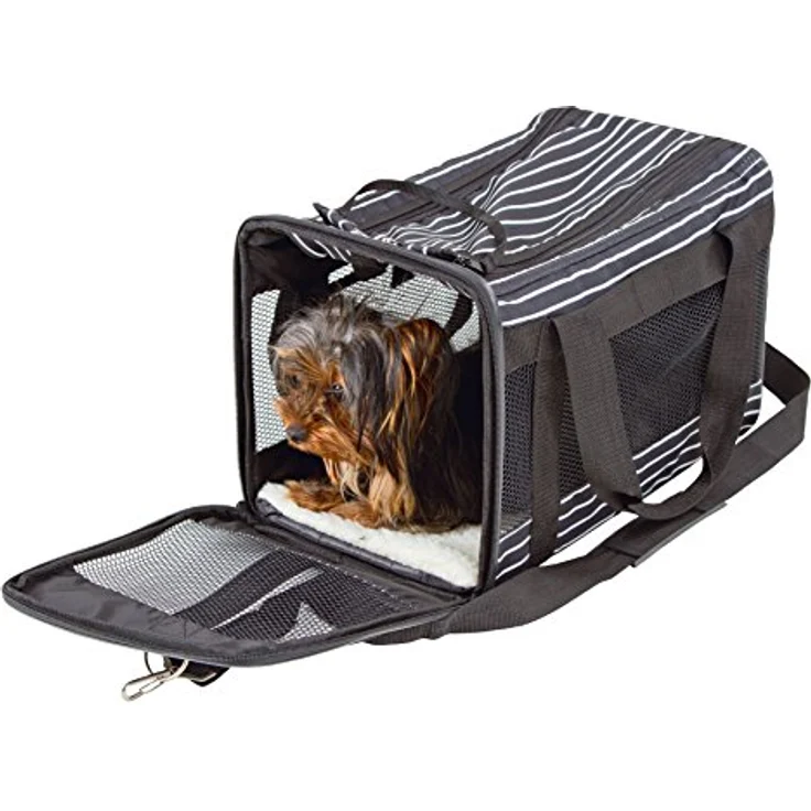 Kerbl 80591 Tragetasche Cuba, 40 x 26 x 28 cm, schwarz/weiß – Bild 5