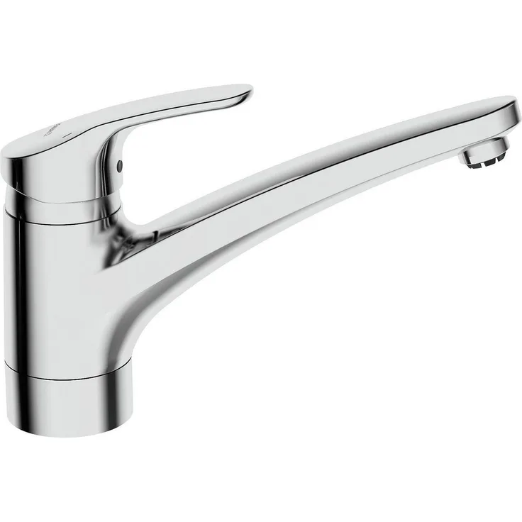 HANSA Hansamix Einhand-Einlochbatterie für offene Heißwasserbereiter, 203 mm Ausladung, Messing, temperatur- und durchflussbegrenzt