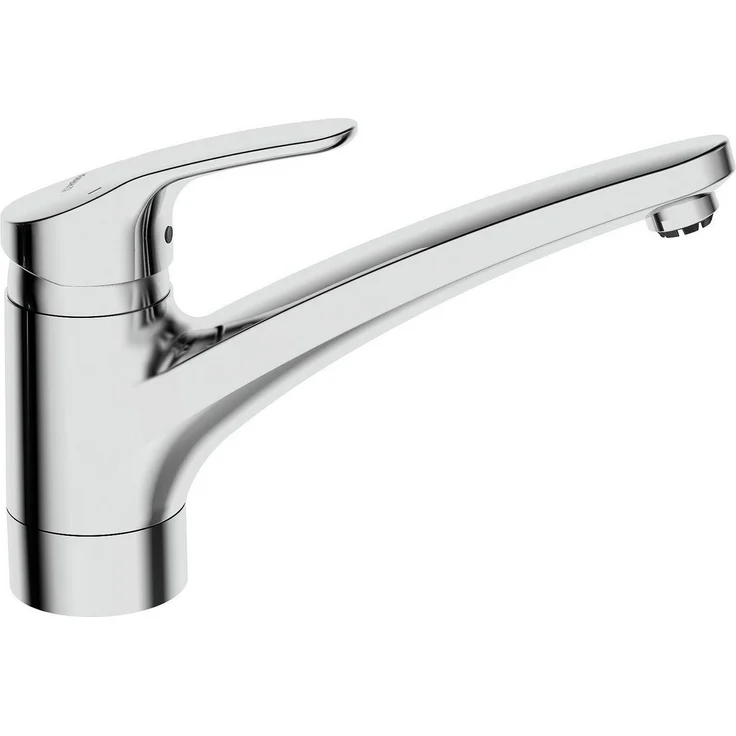 HANSA Hansamix Einhand-Einlochbatterie für offene Heißwasserbereiter, 203 mm Ausladung, Messing, temperatur- und durchflussbegrenzt