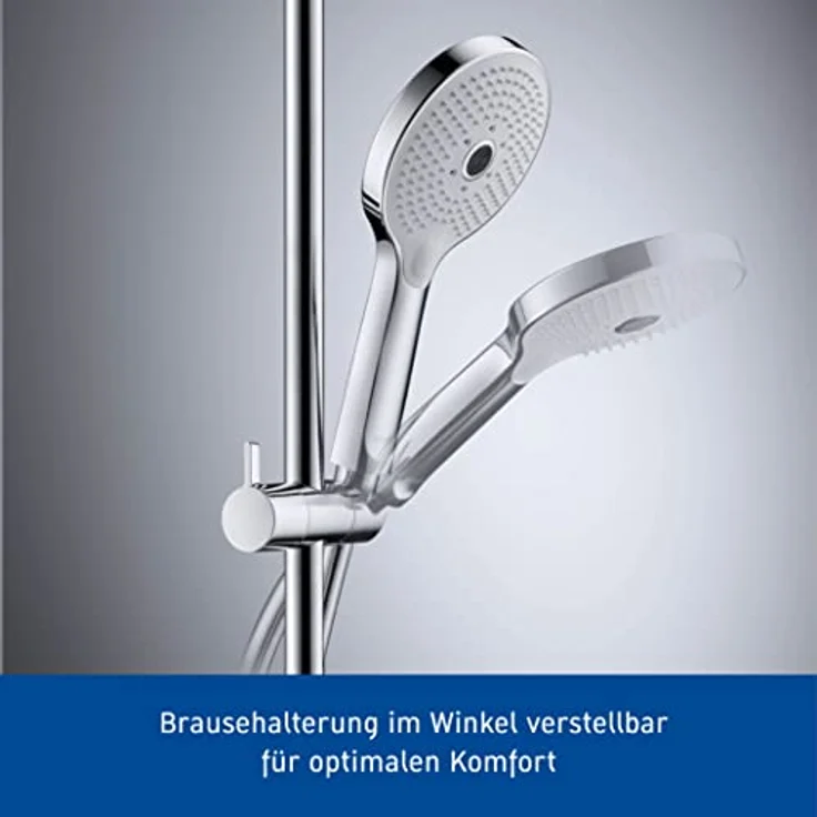 Duravit Universal Duschstange, Brausestange mit höhenverstellbarer Handbrausehalterung, variable Duschstange (700 mm), Schwarz Matt – Bild 4