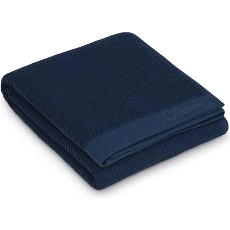S. Oliver Saunatuch Dunkelblau 80x200 cm, Oeko-Tex® Standard 100, mit Aufhängeschlaufe, weich und hochwertig, Uni-Design – Bild 1