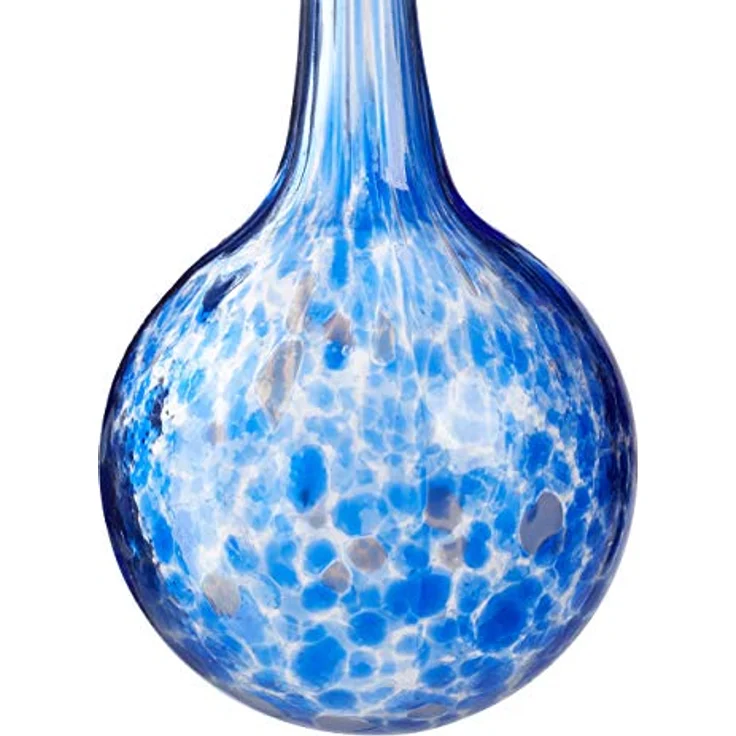 Bewässerungskugel 2er Set, dosierte Bewässerung Pflanzen u. Blumen, Gießhilfe Büro, Urlaub, Ø 6 cm, Glas, blau – Bild 7